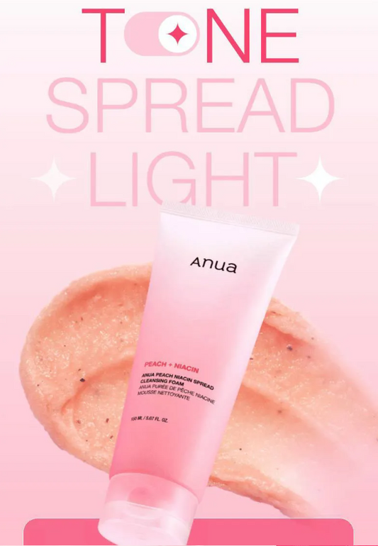 Anua - Peach Niacin Spread Cleansing Foam - Mousse nettoyante éclaircissante - My Korean Beauty