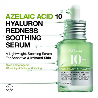 Anua Azelaic Acid 10 Hyaluron Redness Soothing Serum - My Korean Beauty