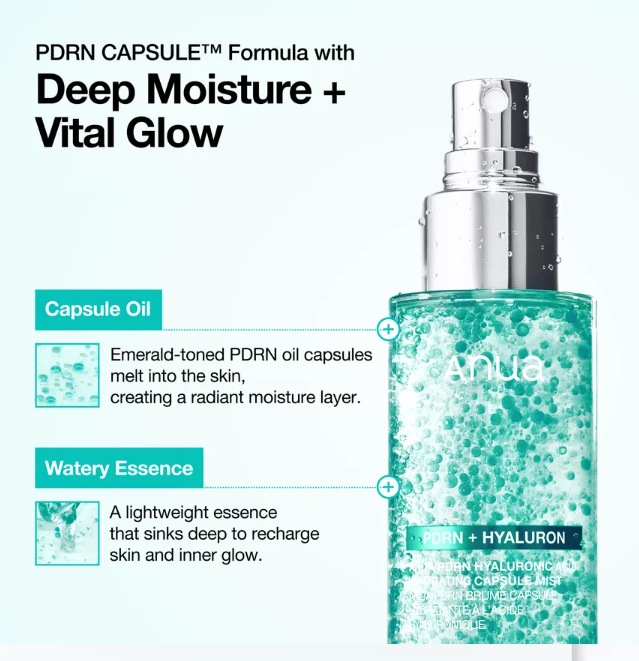 Anua Brume hydratante en capsule à l'acide hyaluronique - My Korean Beauty 