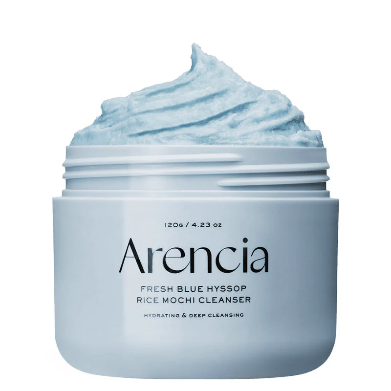 Arencia Blue Hyssop Rice Mochi Cleanser – Korean Vegan Balm-to-Milk Face Wash - My Korean Beauty