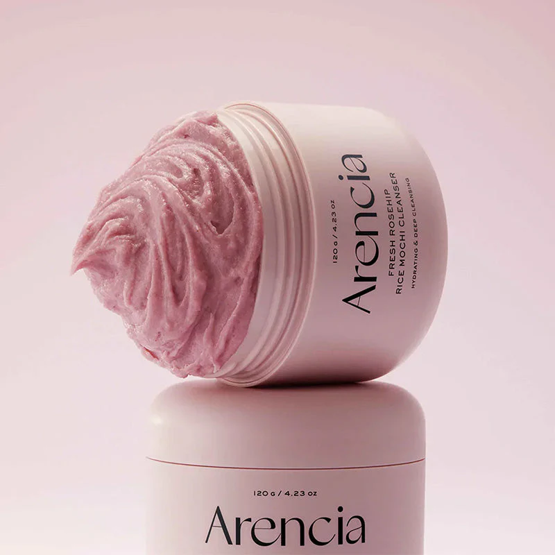 Arencia Fresh Rosehip Rice Mochi Cleanser – Vegan Korean Cleansing Balm for Dry & Sensitive Skin - My Korean Beauty