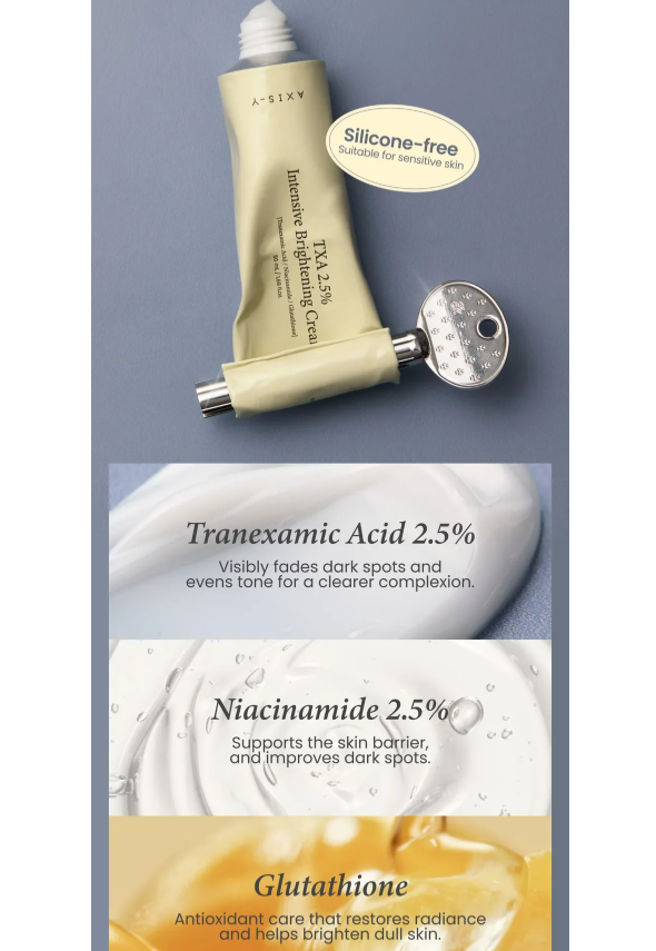 Axis-Y Crème éclaircissante intensive à 2,5 % de TXA - My Korean Beauty 