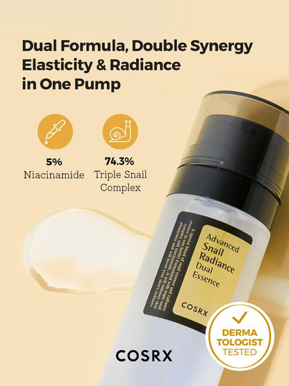COSRX Advanced Snail Radiance Double Essence 80 ml - My Korean Beauty