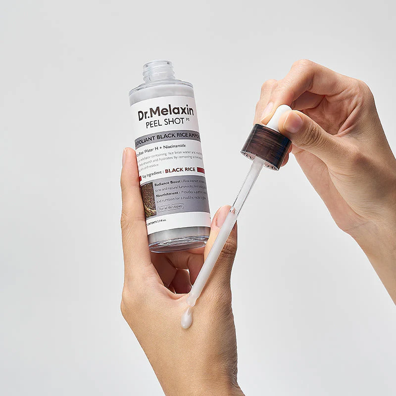 Dr.Melaxin Ampoule Exfoliante Riz Noir AHA BHA - My Korean Beauty 