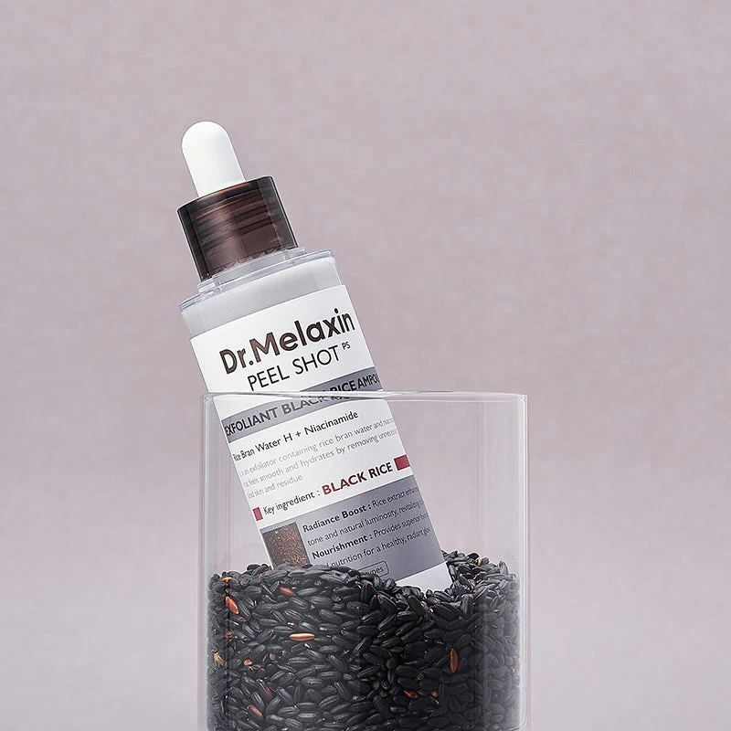 Dr.Melaxin Ampoule Exfoliante Riz Noir AHA BHA - My Korean Beauty 