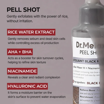 Dr.Melaxin Ampoule Exfoliante Riz Noir AHA BHA - My Korean Beauty 