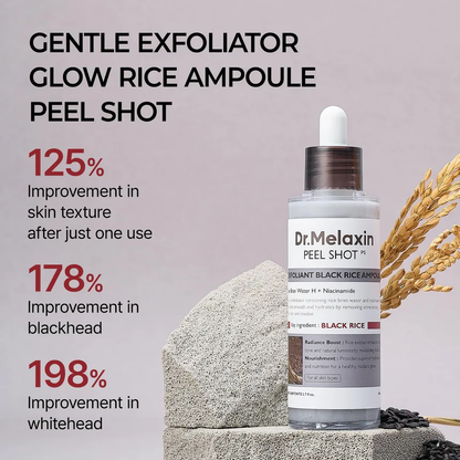 Dr.Melaxin Ampoule Exfoliante Riz Noir AHA BHA - My Korean Beauty 