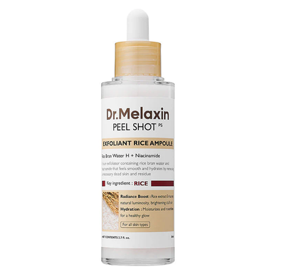 Dr.Melaxin Peel Shot Exfoliant Rice Ampoule - My Korean Beauty 