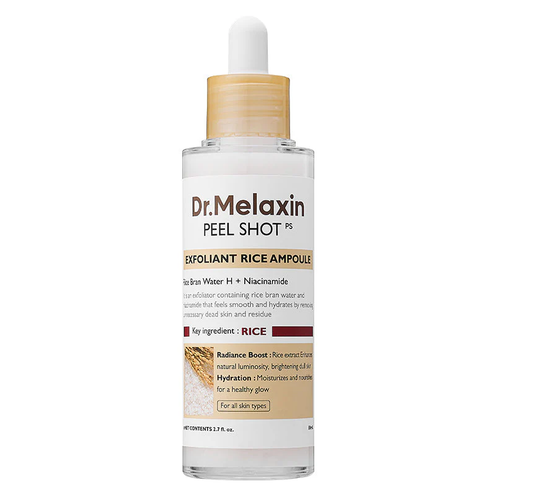 Dr.Melaxin Peel Shot Exfoliant Rice Ampoule - My Korean Beauty 