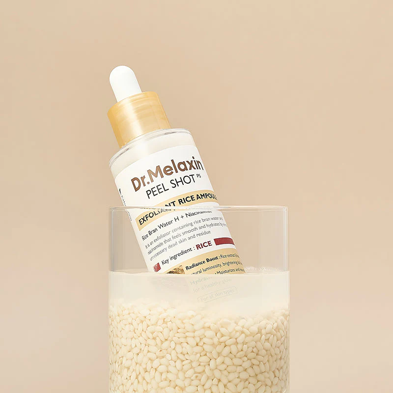 Dr.Melaxin Peel Shot Exfoliant Rice Ampoule - My Korean Beauty 