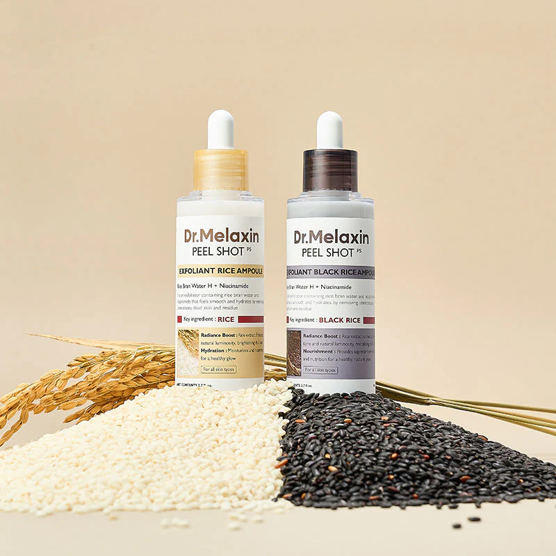 Dr.Melaxin Ampoule Exfoliante Riz Noir AHA BHA - My Korean Beauty 