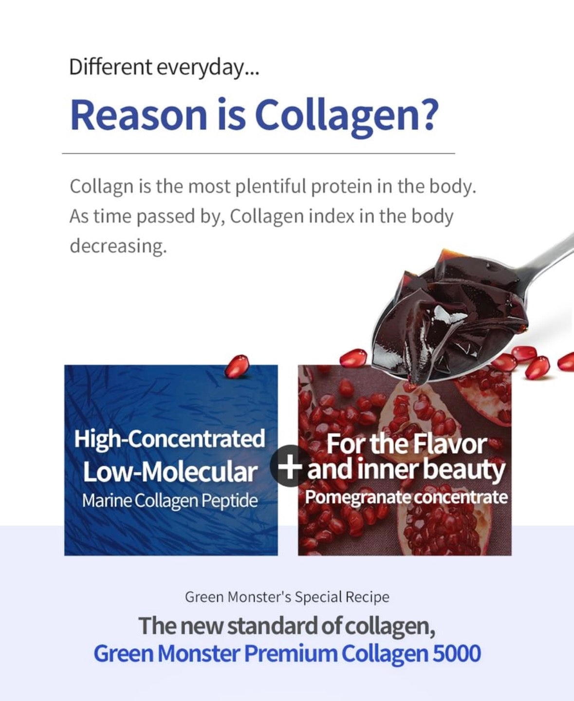 GREEN MONSTER - Premium Collagen 5000 - My Korean Beauty 