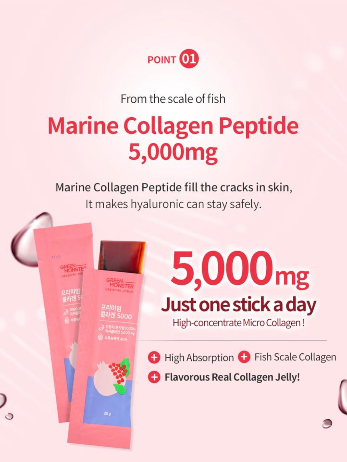GREEN MONSTER - Premium Collagen 5000 - My Korean Beauty 