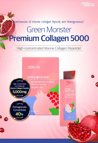GREEN MONSTER - Premium Collagen 5000 - My Korean Beauty 