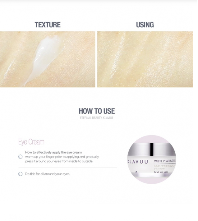 KLAVUU Crème pour les yeux revitalisante aux perles blances - My Korean Beauty