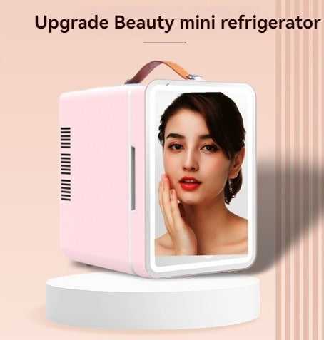 Mini Frigo Cosmetique 12V/220V, Chaud/Froid, Miroire Led - My Korean Beauty 